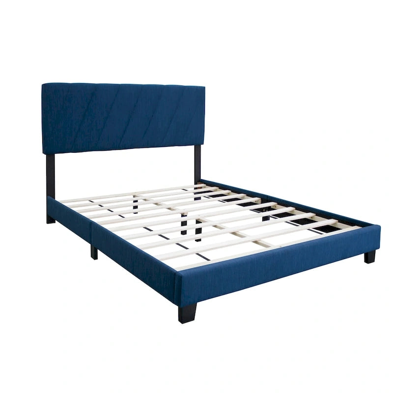 Letto imbottito moderno regolabile queen-size