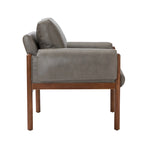 Poltrona da salotto Tiago Comfy Glossy con base in legno massello, set da 2