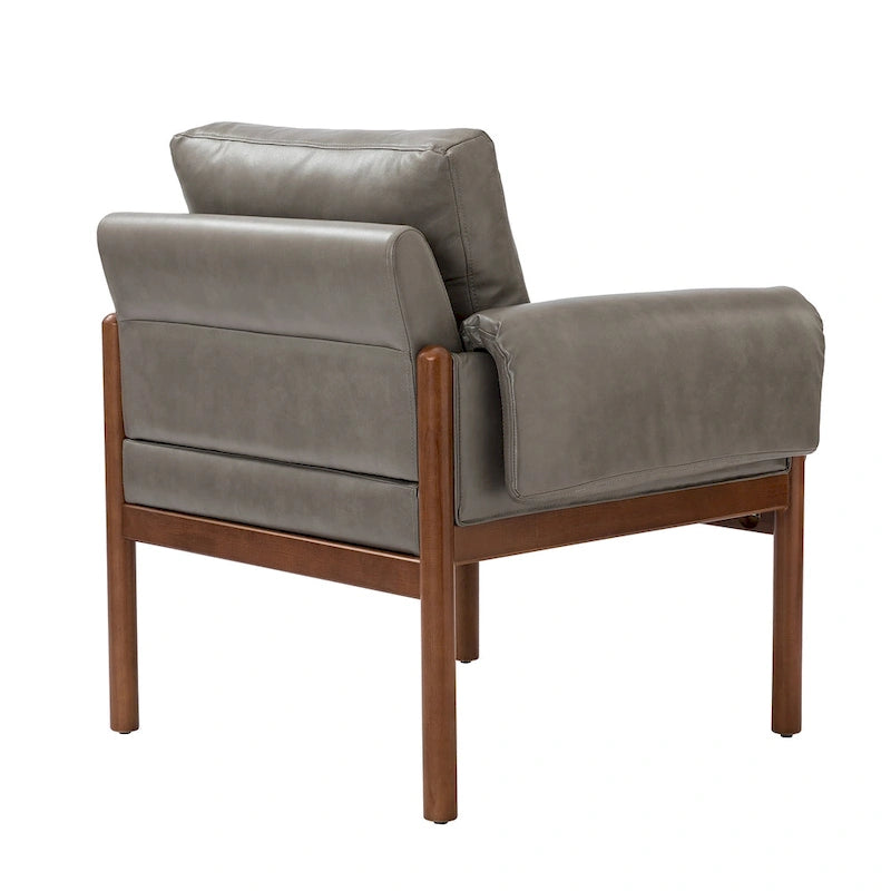 Poltrona da salotto Tiago Comfy Glossy con base in legno massello, set da 2