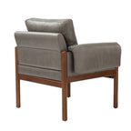 Poltrona da salotto Tiago Comfy Glossy con base in legno massello, set da 2