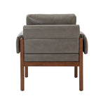 Poltrona da salotto Tiago Comfy Glossy con base in legno massello, set da 2