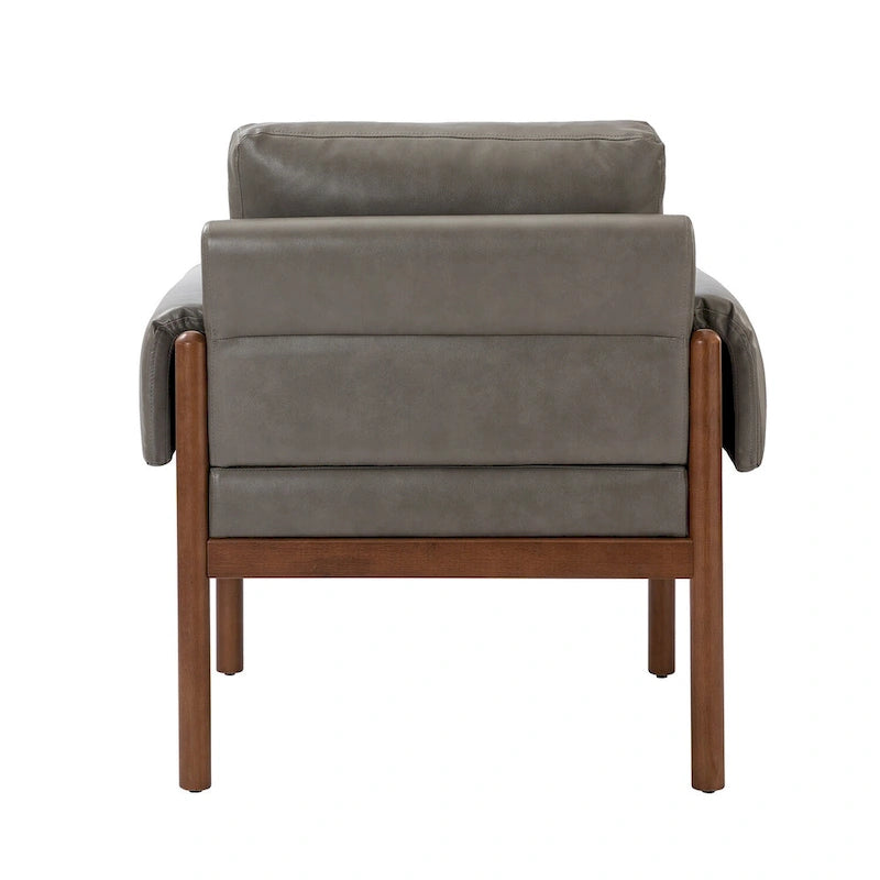 Poltrona da salotto Tiago Comfy Glossy con base in legno massello, set da 2