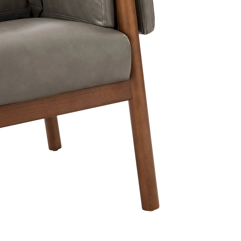 Poltrona da salotto Tiago Comfy Glossy con base in legno massello, set da 2
