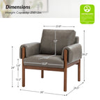 Poltrona da salotto Tiago Comfy Glossy con base in legno massello, set da 2