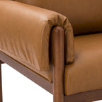 Poltrona da salotto Tiago Comfy Glossy con base in legno massello, set da 2
