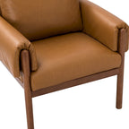 Poltrona da salotto Tiago Comfy Glossy con base in legno massello, set da 2