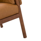 Poltrona da salotto Tiago Comfy Glossy con base in legno massello, set da 2