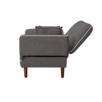 Divano letto multifunzionale con 2 cuscini in tessuto beige