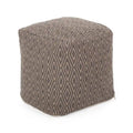 Pouf a cubo in cotone Boven, realizzato a mano, di Christopher Knight Home