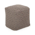 Pouf a cubo in cotone Boven, realizzato a mano, di Christopher Knight Home
