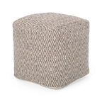 Pouf a cubo in cotone Boven, realizzato a mano, di Christopher Knight Home