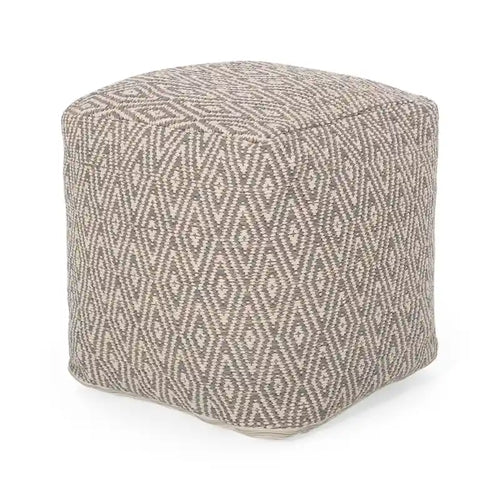 Pouf a cubo in cotone Boven, realizzato a mano, di Christopher Knight Home