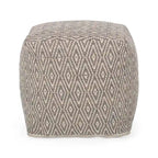 Pouf a cubo in cotone Boven, realizzato a mano, di Christopher Knight Home