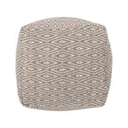 Pouf a cubo in cotone Boven, realizzato a mano, di Christopher Knight Home