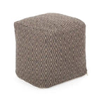 Pouf a cubo in cotone Boven, realizzato a mano, di Christopher Knight Home