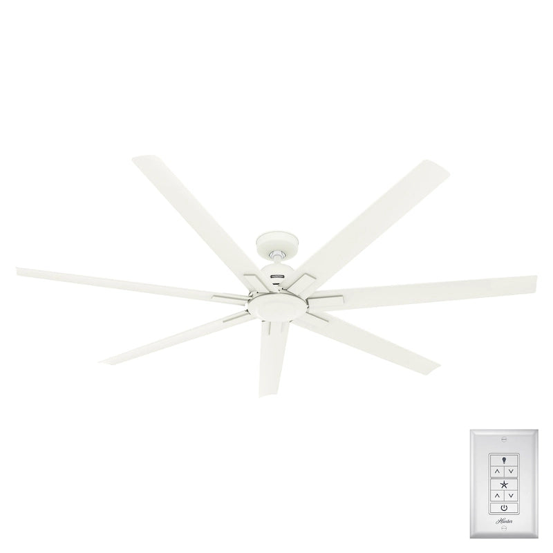 Ventilatore da soffitto per esterni a mulino a vento Downtown da 72" e controllo a parete - Adatto ad ambienti umidi - Industriale, moderno - ENERGY STAR!