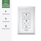 Ventilatore da soffitto per esterni a mulino a vento Downtown da 72" e controllo a parete - Adatto ad ambienti umidi - Industriale, moderno - ENERGY STAR!