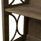 Credenza con Sopralzo Semplicemente Elegante nei Toni del Bianco, Marrone e Tortora Melange