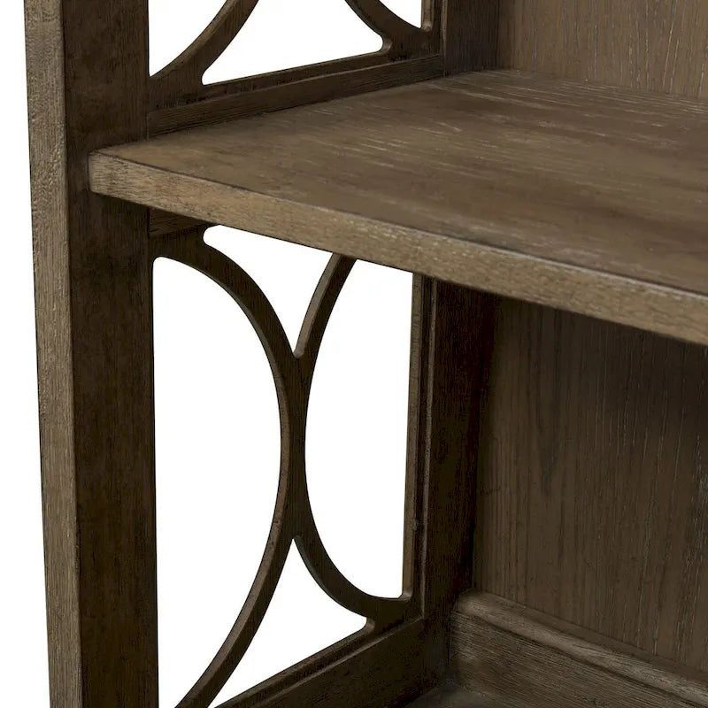 Credenza con Sopralzo Semplicemente Elegante nei Toni del Bianco, Marrone e Tortora Melange
