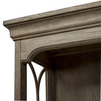 Credenza con Sopralzo Semplicemente Elegante nei Toni del Bianco, Marrone e Tortora Melange