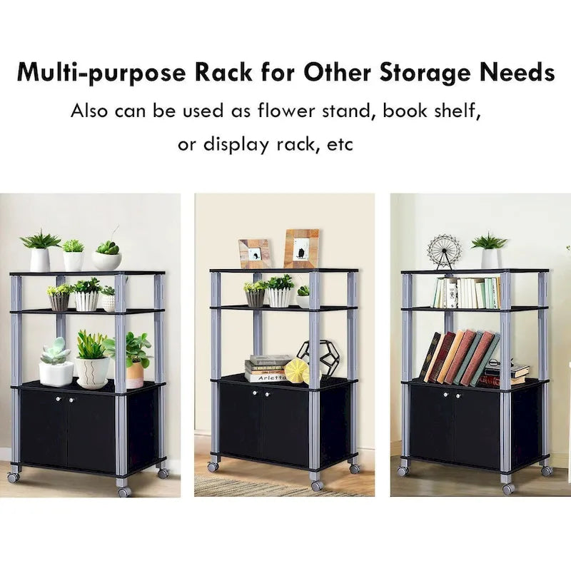 Supporto per microonde su ruote - 23,5 x 15,5 x 38,5 (L x P x A)