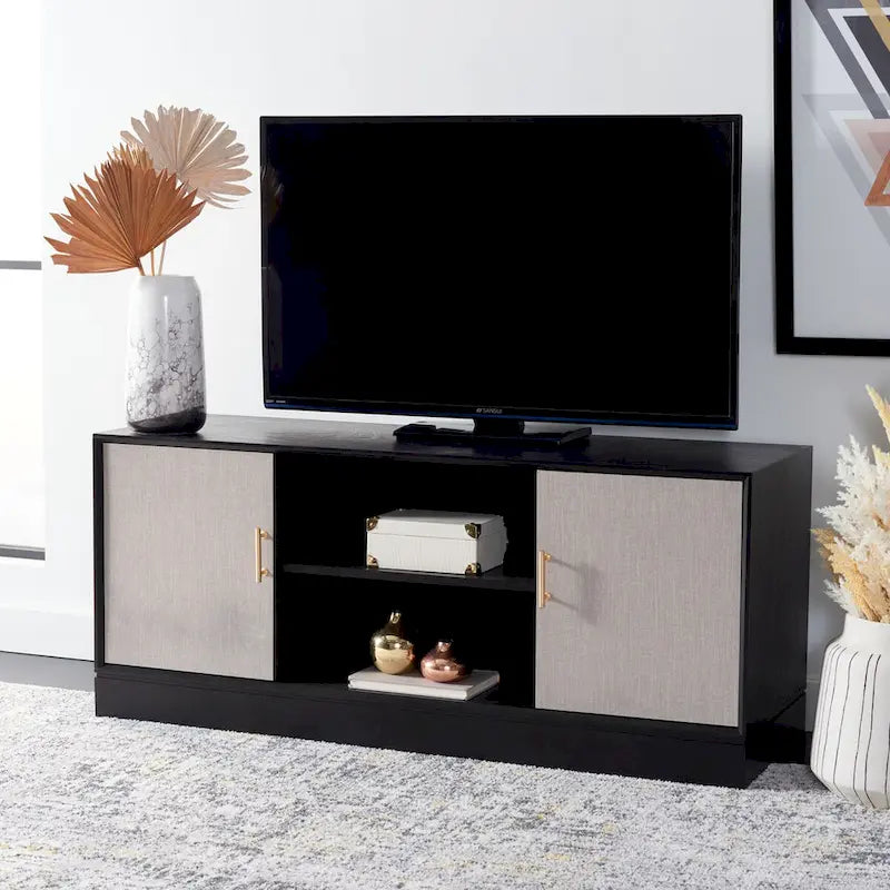 Burghilde 2 Door 1 Shelf Media Stand - 47 W x 16 D x 20 H - 47Wx16Dx20H