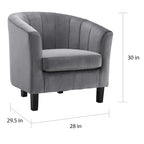 Poltrona Silver Orchid Streitmann in Velluto Trapuntato a Canali (Set di 2)