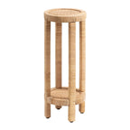 Tavolino da bibita in rattan Kate and Laurel Rafina - 9x9x22